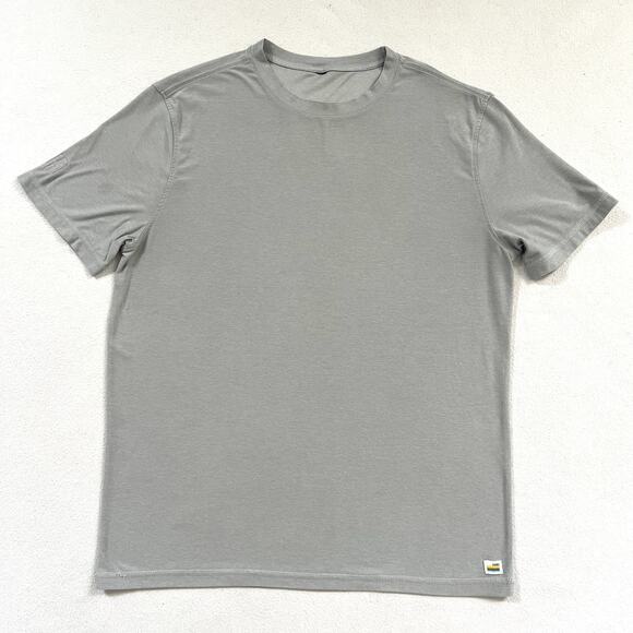 Vuori Heather Grey Strato Tech Tee Short Sleeve Performance Crew Shirt V126 M - Picture 1 of 7